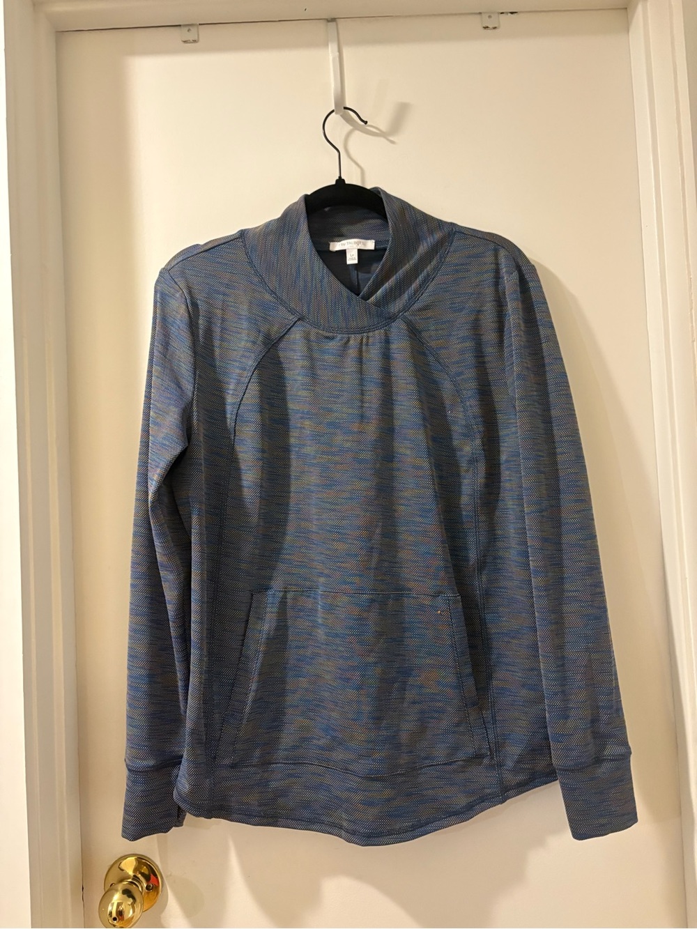T by Talbots.  LP.   Some pulls Women’s Blue Multitone Pullover Sweater